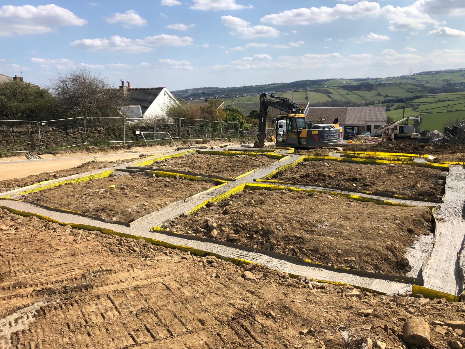 Concreted beam stage showing completed sections in Bradford