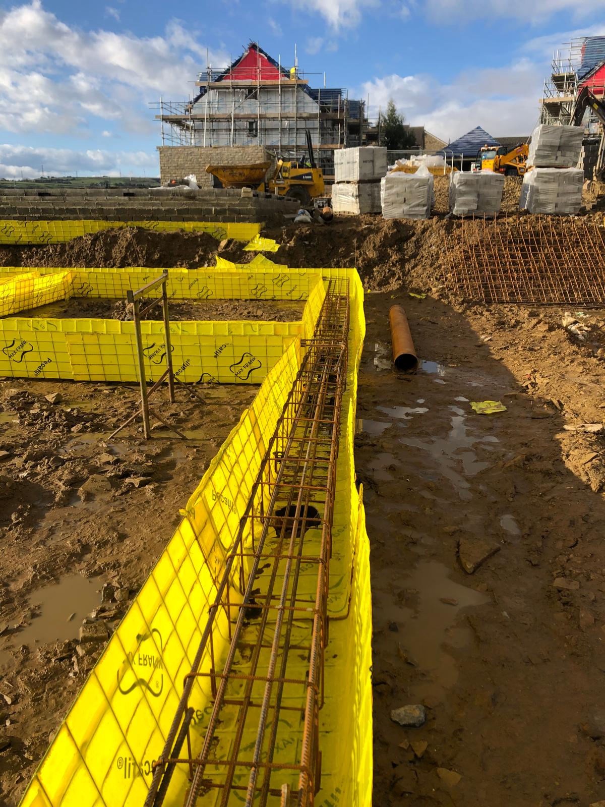 Additional shuttered RC ground beam detail in Bradford