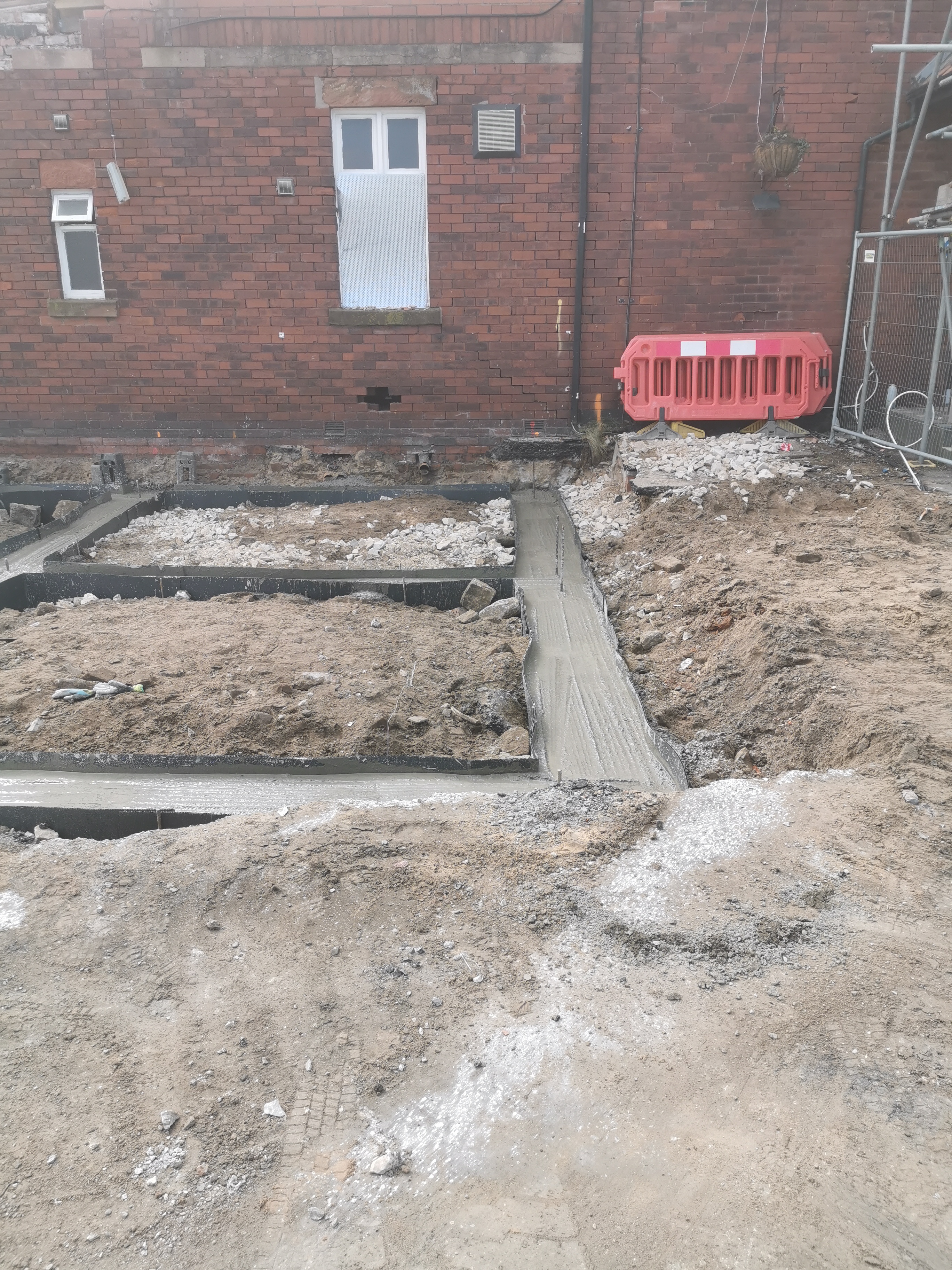Completed foundation package at Halfway House