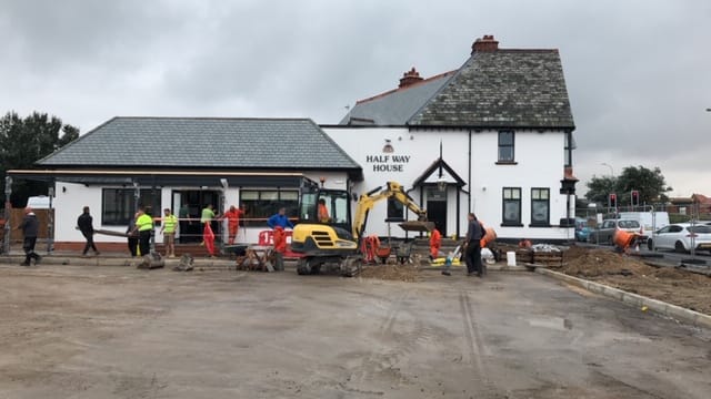 Existing pub structure before groundworks