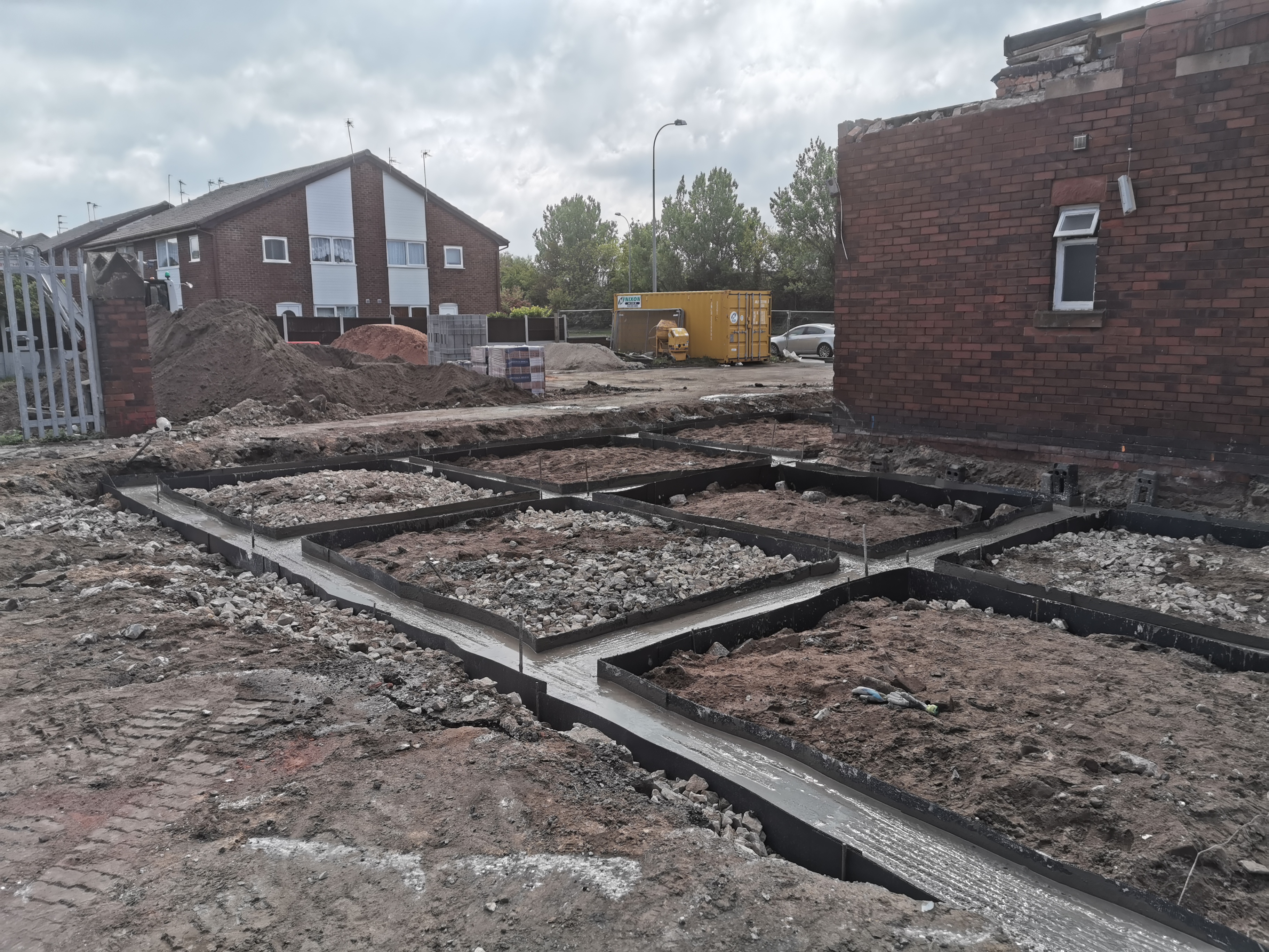 Concrete placement during regeneration package