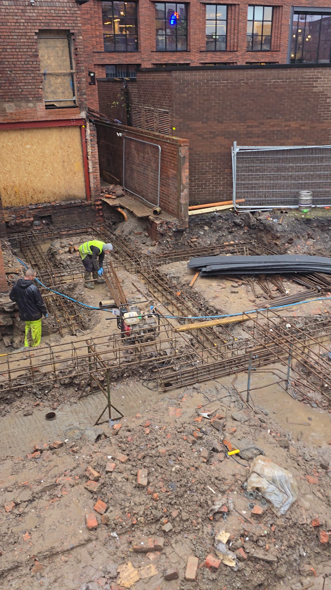 Wide progress view of Shamrock regeneration works